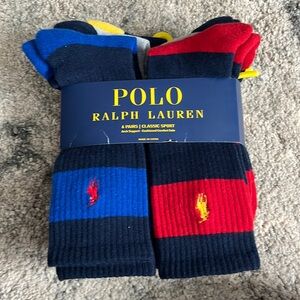 Men’s POLO Ralph Lauren socks, pack of 6, brand new with tags